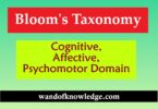 Bloom’s Taxonomy: Cognitive | Affective | Psychomotor Domain
