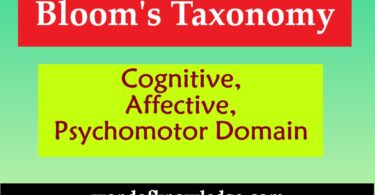 Bloom’s Taxonomy: Cognitive | Affective | Psychomotor Domain