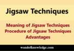 Jigsaw Techniques- Meaning| Procedure & Advantages