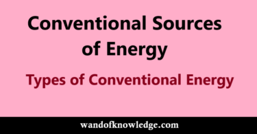 Conventional Sources of Energy- wandofknowledge