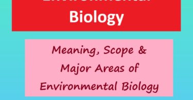 Environmental Biology-Scope & Major Areas of Environmental Biology