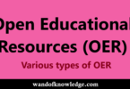 Various Open Educational Resources