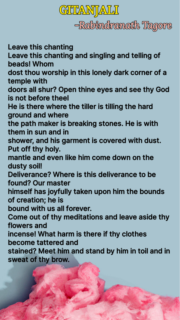 Gitanjali (Poem 11) explanation